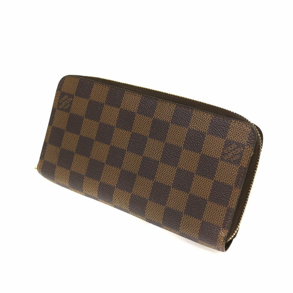 Louis Vuitton Canvas Ebene Brown Damier Wallet LV Zippy Zip - Picture 1 of 6